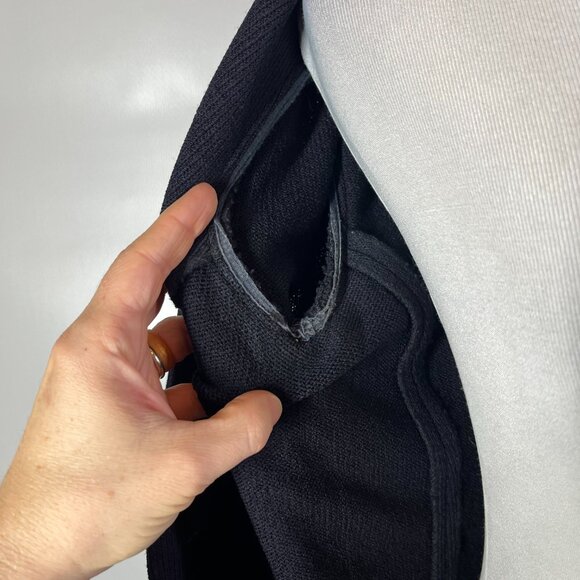 Vintage Austin Reed Size 4 Dark Navy Heavy Knit Double-Breasted Blazer Jacket - Picture 5 of 13